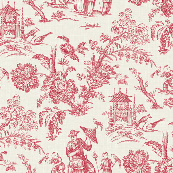 Galerie Wallpaper Product code: FC61801 - French Country Wallpaper Collection - Poppy Red Colours -  
