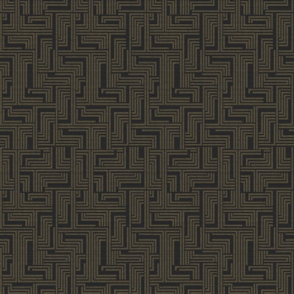 L-BD2007 -  Wallpaper Collection - Bronze Brown Colours - Geometric Design