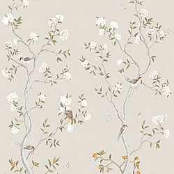 Galerie Wallcoverings Product Code 1911-2 - Spring Blossom Wallpaper Collection - Beige Colours - CHINOISERIE MURAL Design