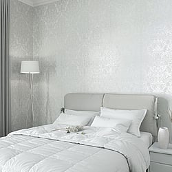 Galerie Wallcoverings Product Code 32601 - The New Design Book Wallpaper Collection - White Colours - Floral Damask Design