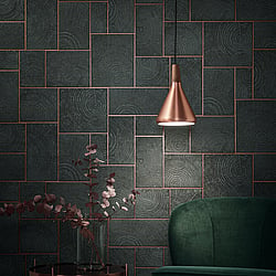 Galerie Wallcoverings Product Code 33224 - Natural Opulence Wallpaper Collection - Anthracite Colours - Wood Block Design