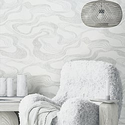 Galerie Wallcoverings Product Code 34534 - The New Design Book Wallpaper Collection - White Colours - Flow Design