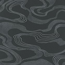 Galerie Wallcoverings Product Code 34537 - Kumano Wallpaper Collection - Black  Colours - Flow Design