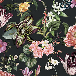 Galerie Wallcoverings Product Code 47460 - The New Design Book Wallpaper Collection - Schwarz, Rose, Green Colours - Floral Rhapsody Design