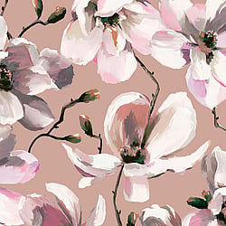 Galerie Wallcoverings Product Code 47465 - The New Design Book Wallpaper Collection - Brown, White, Rose Colours - Cherry Blossom Design