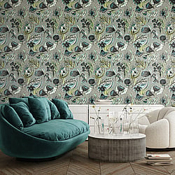 Galerie Wallcoverings Product Code 81334 - Pepper Wallpaper Collection - Spirulina Colours - Wild Garden Design