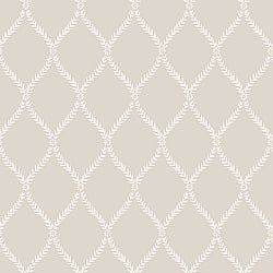 Galerie Wallcoverings Product Code G45052 - Vintage Roses Wallpaper Collection - Beige White Colours - Laurel Trellis Design