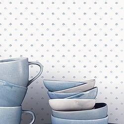 Galerie Wallcoverings Product Code G67898 - Miniatures 2 Wallpaper Collection - Blue White Colours - Mini Fan Motif Design