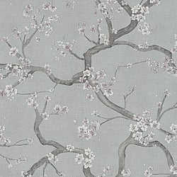 Galerie Wallcoverings Product Code HZ62044 - Horizon Wallpaper Collection - Grey Metallic Pink Colours - Cherry Blossom Design