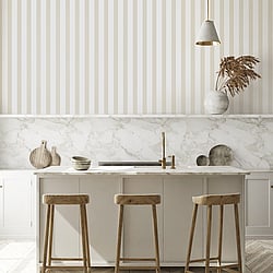 Galerie Wallcoverings Product Code SS21230 - Style Sisters Classic Wallpaper Collection -  Thin Stripe Natural Design