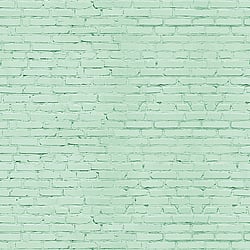 Galerie Wallcoverings Product Code WH45197M - Welcome Home Murals Wallpaper Collection - Green Colours - Fresh Brick Wallscape Design
