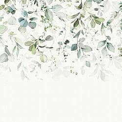 Galerie Wallcoverings Product Code WH45265M - Welcome Home Murals Wallpaper Collection - Blue, Green, White Colours - Hanging Eucalyptus Garden Design