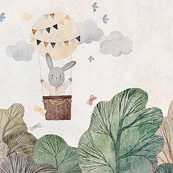 Galerie Wallcoverings Product Code WH45270M - Welcome Home Murals Wallpaper Collection - Multi-coloured, White Colours - Bunny Balloon Journey Design