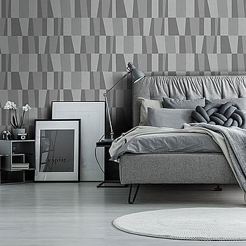 Galerie Wallcoverings Product Code 12014 - Design Wallpaper Collection - Light Grey Dark Grey Colours -  