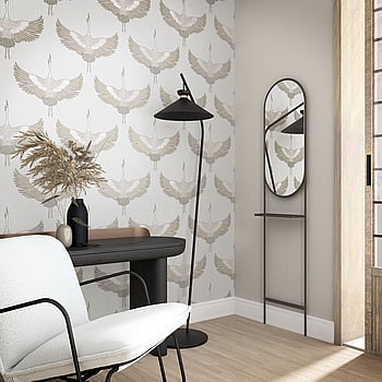 Galerie Wallcoverings Product Code 34529 - Kumano Wallpaper Collection - White, Beige Colours -  