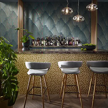 Galerie Wallcoverings Product Code 35850 - Fashion Icon Wallpaper Collection - Green Gold Silver Colours -  