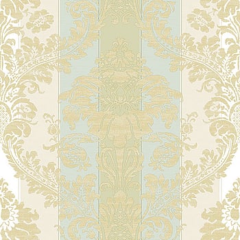 Galerie Wallcoverings Product Code 3915 - Italian Damasks 3 Wallpaper Collection - Blue Cream Gold Colours -  