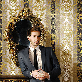 Galerie Wallcoverings Product Code 3919 - Italian Damasks 3 Wallpaper Collection - Black Beige Gold Colours -  