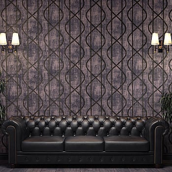 Galerie Wallcoverings Product Code 51214 - Universe Wallpaper Collection - Purple Pink Black Colours -  