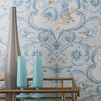 Galerie Wallcoverings Product Code 58267 - Classique Wallpaper Collection - Blue Grey Colours -  
