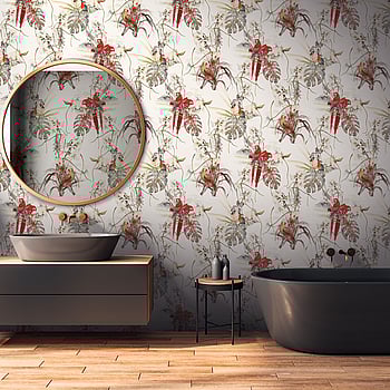 Galerie Wallcoverings Product Code BW51028 - Blooming Wild Wallpaper Collection - Cream Red White Colours -  