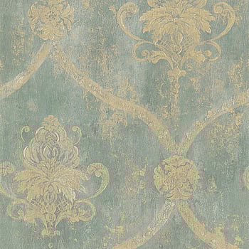 Galerie Wallcoverings Product Code CI38255 - Classic Silks 4 Wallpaper Collection - Aqua, Green, Taupe Colours -  