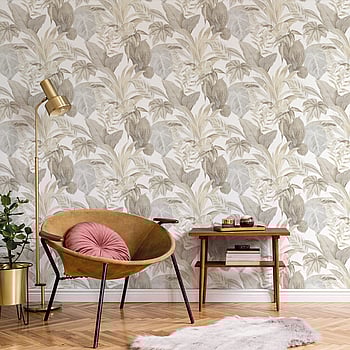 Galerie Wallcoverings Product Code CM27014 - Botanica Wallpaper Collection - Cream Grey Colours -  