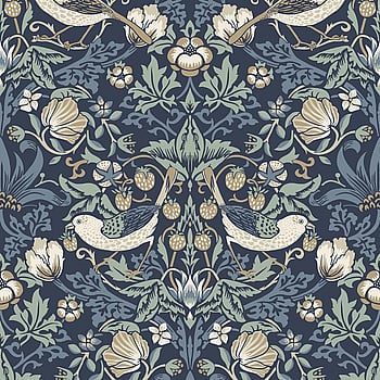 Galerie Wallcoverings Product Code ET11212 - Arts and Crafts Wallpaper Collection - Blue Tan White Colours -  