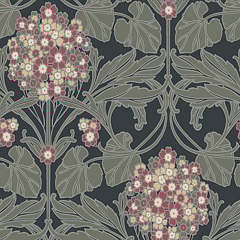 Galerie Wallcoverings Product Code ET12110 - Arts and Crafts Wallpaper Collection - Olive Pink Beige White Black Colours -  