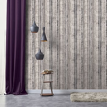 Galerie Wallcoverings Product Code G45356 - Grunge Wallpaper Collection - Grey White Silver Colours -  