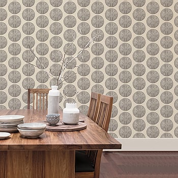 Galerie Wallcoverings Product Code G78329 - Bazaar Wallpaper Collection - Beige Charcoal Colours -  