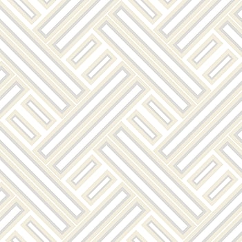 Galerie Wallcoverings Product Code GX37604 - Geometrix Wallpaper Collection - Cream Pearl Silver Colours -  