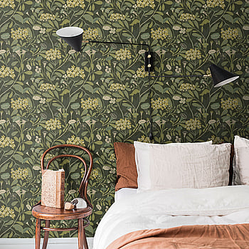 Galerie Wallcoverings Product Code S55022 - Sommarang Wallpaper Collection - Dark green Colours -  