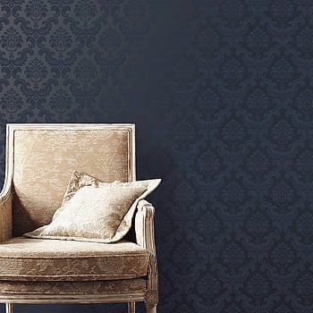 Galerie Wallcoverings Product Code SK34734 - Simply Silks 3 Wallpaper Collection - Navy Colours -  